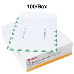 Staples First Class EasyClose Catalog Envelopes, 9