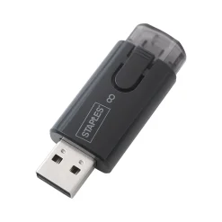 Staples 8GB USB 2.0 Type A Flash Drive, Black, 5/Pack (28194)* Usb Flash Drives