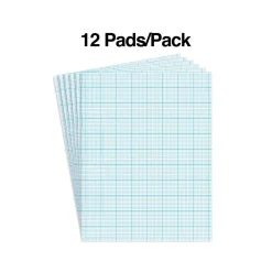 Staples Graph Pad, 8.5" x 11" (US letter), Graph Ruled, White, 50 Sheets/Pad, 6 Pads/Pack (35705) Best