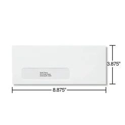 Staples Gummed #9 Business Envelope, 3 7/8
