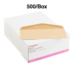 Staples Gummed #11 Business Envelopes, 4 1/2