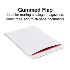 Staples Gummed Catalog Envelopes, 9"L x 12"H, White, 250/Box (486949R)* Catalog