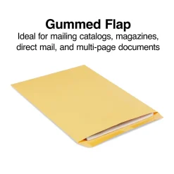 Staples Gummed Kraft Catalog Envelopes, 11.5" x 14.5", Brown, 100/Box (SPL534776)* Catalog