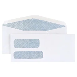 Staples Gummed Security Tinted #10 Business Envelopes, 4 1/8" x 9 1/2", White, 2500/Box (20137CT)* Security Tinted