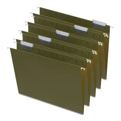 Staples Hanging File Folders, 1/5-Cut Tab, LLetter Size, Standard Green, 50/Box (45444-US) Clearance