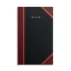 Staples Hard Journal, 7.25"W x 11.75"H, Black/Burgundy (217687) Discount