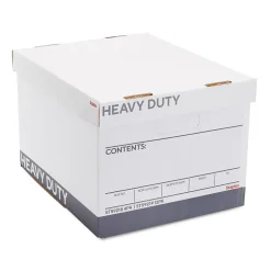 Staples Heavy Duty File Box, Lift Off Lid, Letter/Legal, White/Gray, 12/Carton (TR59219) Sale