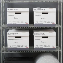 Staples Heavy Duty File Box, Lift Off Lid, Letter/Legal, White/Gray, 12/Carton (TR59219) Sale