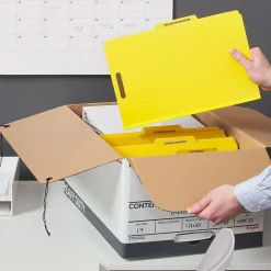 Staples Heavy Duty File Box, String and Button Lid, Legal, White/Gray, 4/Pack (TR59224) Discount