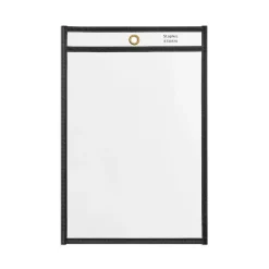 Staples Heavy Weight Stitched Job Ticket Holder, 6" x 9", Clear, 25/Pack (28510) Clearance