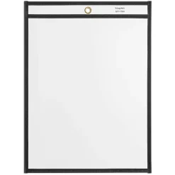 Staples Heavy Weight Stitched Job Ticket Holder, 8.5" x 11", Clear, 25/Pack (17700)