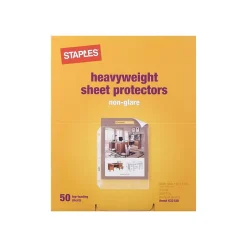 Staples Heavyweight Sheet Protectors, 8.5" x 11", Clear, 50/Box, 5 Boxes/Case (34749CT) Clearance