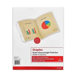 Staples Heavyweight Sheet Protectors, 11" x 17", Clear, 5/Pack (15937-CC) Discount