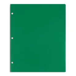 Staples 3-Hole Punched 2-Pocket Plastic Portfolio Folder, (ST52806-CC) Green Best
