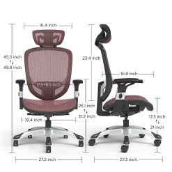 Outlet Hyken Ergonomic Mesh Swivel Task Chair, Maroon (UN59462) Office Chairs