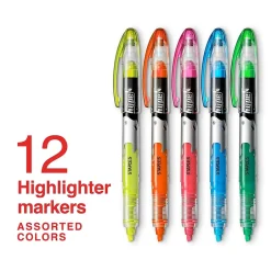 Staples Hype! Stick Highlighters, Chisel, Assorted, Dozen (14598) Discount