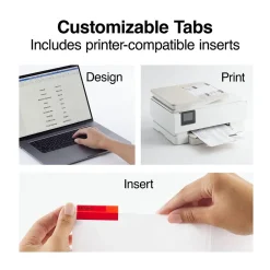 Staples Insertable Paper Dividers, 5-Tab, Assorted Colors (13496/11270) Hot