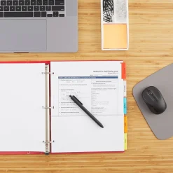 Staples Insertable Paper Dividers, 5-Tab, Assorted Colors (13496/11270) Hot