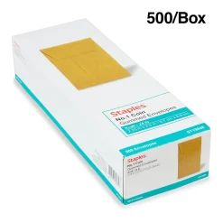 Staples Kraft #1 Coin Envelopes, 2 1/4