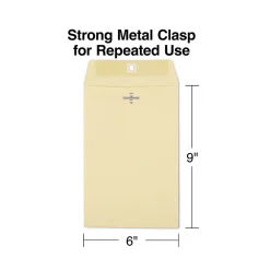 Staples Kraft Catalog Envelopes, 6" x 9", Manila, 100/Box (918765/19381)* Catalog