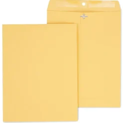 Staples Kraft Clasp & Moistenable Glue Catalog Envelopes, 10" x 13", Brown, 100/Box (ST187039-CC)* Security Tinted