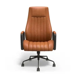 ® Laconia Ergonomic Leather Swivel Manager Chair, Brown (HLC-3932) Office Chairs