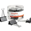 Staples Large Binder Clips, 1" Capacity, Black, 12 Clips/Pack (10669-CC) Best