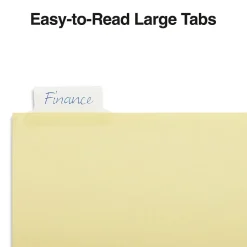 Staples Large Tab Insertable Paper Divider, 8 Tabs, Buff with Clear Tabs, 1 Set (18934/11112) New