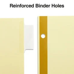 Staples Large Tab Insertable Paper Divider, 8 Tabs, Buff with Clear Tabs, 1 Set (18934/11112) New