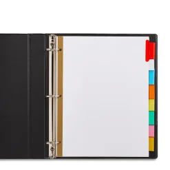 Staples Large Tab Insertable Dividers, 8-Tab, Assorted Colors (13492/11123) Online