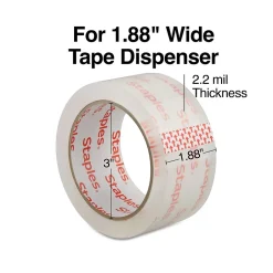 Staples ® Lightweight Moving & Storage Packing Tape, 1.88" x 109 yds., Clear, 6/Pack (ST61005/52200)* Packing Tape