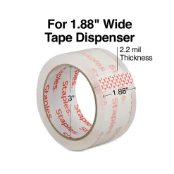 Staples ® Lightweight Moving & Storage Packing Tape, 1.88" x 54.6 yds., Clear, 36/Box (ST61004/52203)* Packing Tape