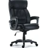 Discount Lockland Ergonomic Leather Managers Big & Tall Chair, 400 lb. Capacity, Black (58067) Office Chairs