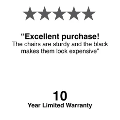 New Luxura Faux Leather Folding Chair, Black, 4/Pack (51504) Folding & Stacking