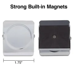 Staples Magnetic Clips, 1.75"W, Silver, 3/Pack (10596)