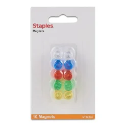 Staples Magnets, Assorted, 10/Pack (33273-CC) Clearance