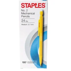 Staples Mechanical Pencil, 0.7mm, #2 Medium Lead, 2 Dozen (26930-CC) Discount