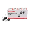 Staples Medium Binder Clips, Medium, Black, 576/Carton (32003)
