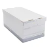 Staples Medium Duty 60% Recycled EZ Fold Corrugated File Box Lift Off Lid, Letter Size, White/Gray, 12/Carton (2489403) Sale