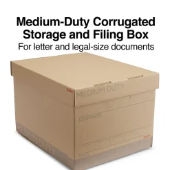 Staples Medium Duty File Box, Lift Off Lid, Letter/Legal, Brown/Gray, 12/Carton (TR59213) Online