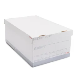 Staples Medium Duty File Box, Lift Off Lid, Legal, White/Gray, 12/Carton (TR59217) Hot