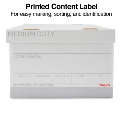 Staples Medium Duty File Box, Lift Off Lid, Legal, White/Gray, 12/Carton (TR59217) Hot