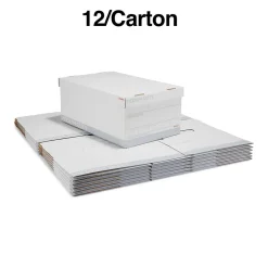 Staples Medium Duty File Box, Lift Off Lid, Legal, White/Gray, 12/Carton (TR59217) Hot