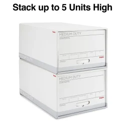 Staples Medium Duty File Drawers, Letter, White/Gray, 6/Carton (TR59225) Clearance