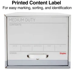 Staples Medium Duty File Drawers, Letter, White/Gray, 6/Carton (TR59225) Clearance