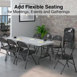 Outlet ® Metal Office Stacking & Folding Chair, , 4/Pack (51501) Folding & Stacking