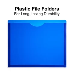 Staples Moisture Resistant File Pockets, Letter Size, Assorted Colors, 10/Pack (TR18372) Sale