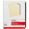 Staples Monthly Pre-Printed Monthly Paper Divider, Jan-Dec, Buff with Black Tabs, 1 Set (13551/11484) Online