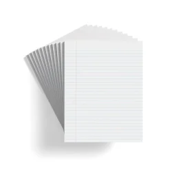 Staples Notepad, 8.5" x 11" (US letter), Wide Ruled, White, 50 Sheets/Pad, Dozen Pads/Pack, 6 Packs/Case (TR57334CT) Clearance