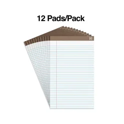 Staples Notepads, 8.5" x 14" (legal), Wide Ruled, White, 50 Sheets/Pad, Dozen Pads/Pack (58189) Online